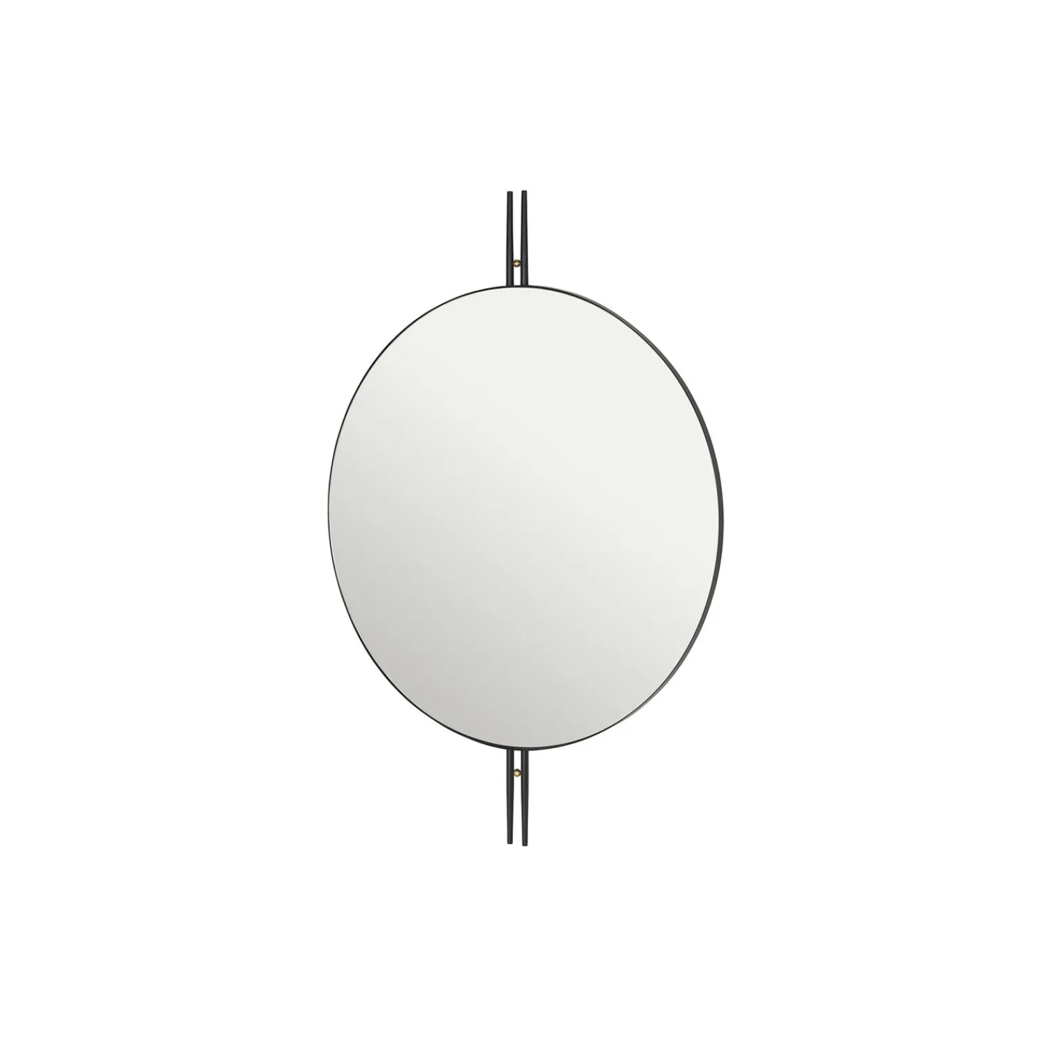 GUBI Vægspejle * IOI Wall Mirror, black semi matt/brass sphere