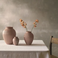 Knabstrup Keramik Vaser * Knabstrup vase ripple,