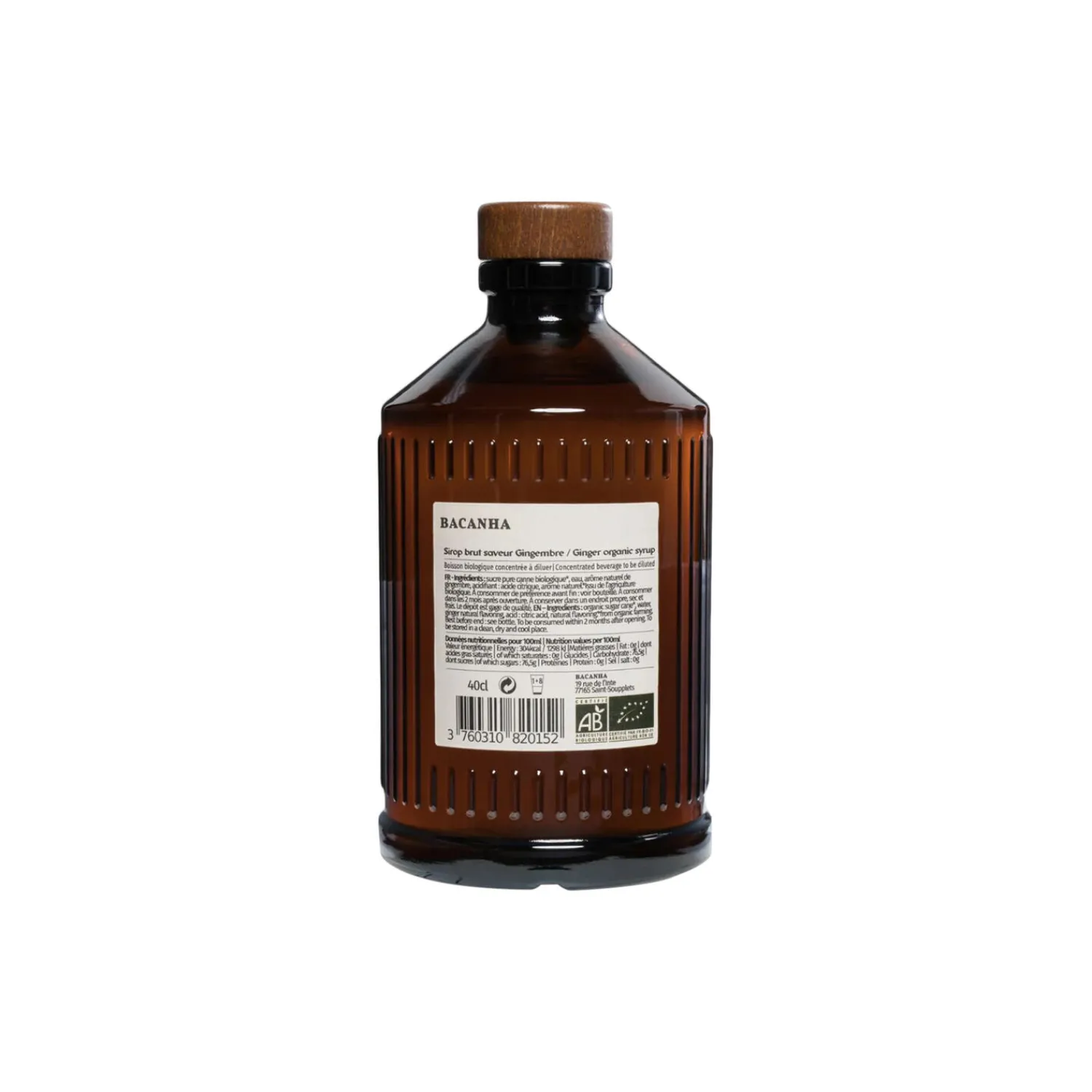 Bacanha Delikatesser * Økologisk sirup - Ingefær