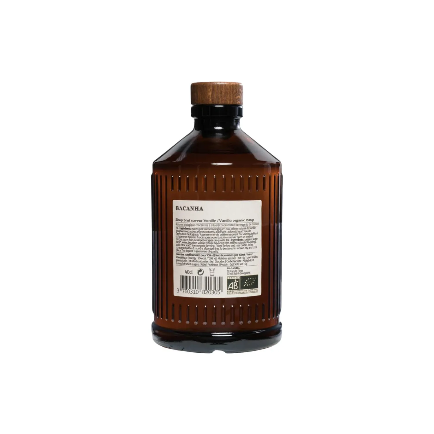 Bacanha Delikatesser-Økologisk sirup - Vanilje