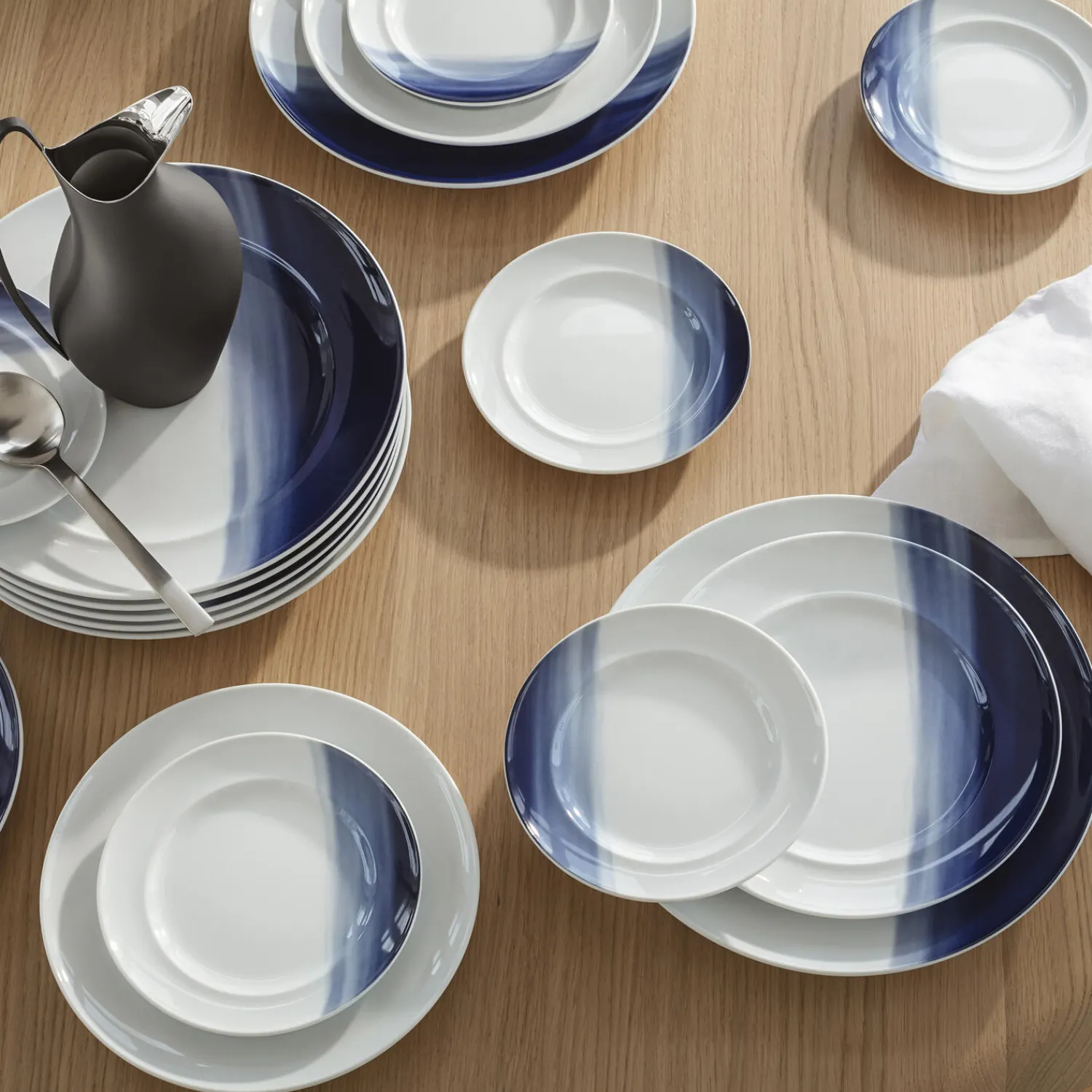 Georg Jensen Tallerkener-KOPPEL frokosttallerken 22 cm, blå nuancer