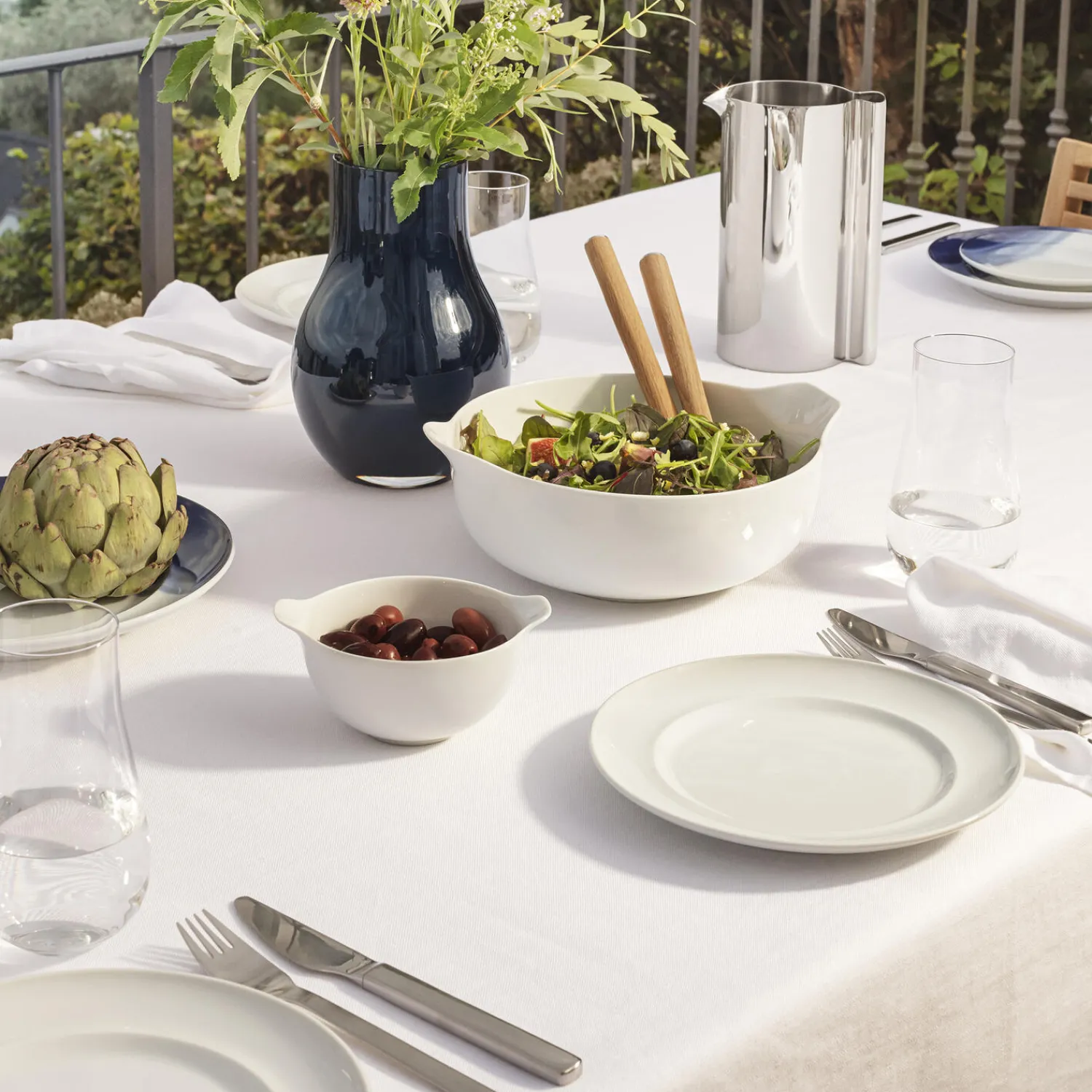 Georg Jensen Tallerkener-KOPPEL frokosttallerken 22 cm, hvid