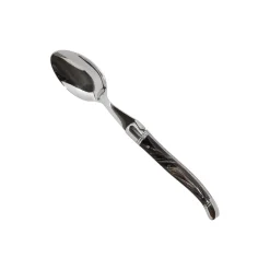 Laguiole Tradition Bestik * spiseske, sort horn struktur