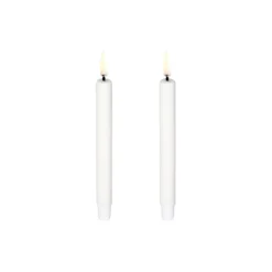 Uyuni Lighting Lys & Duftlys-LED Mini Taper Candle 14 cm 2 pcs, nordic white