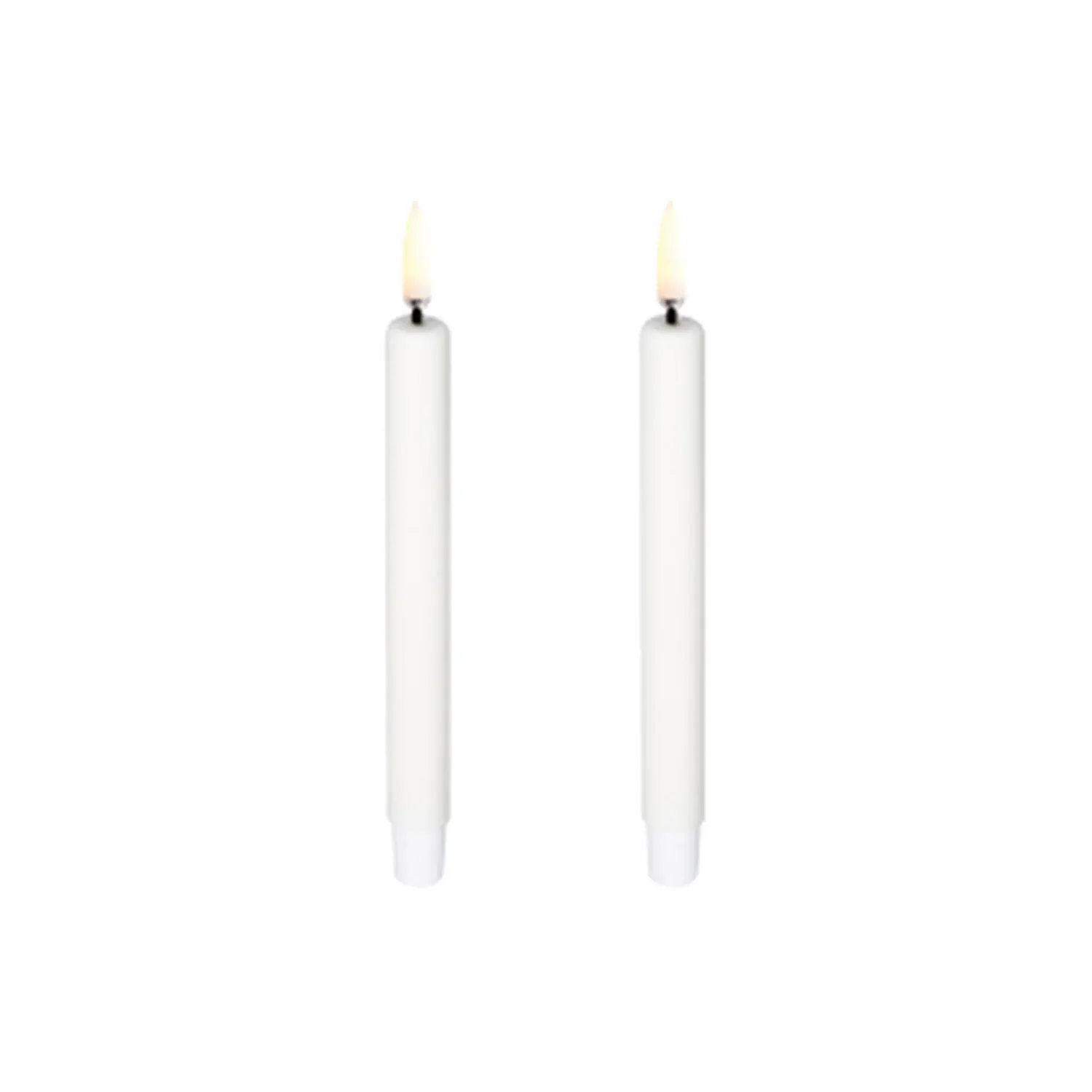 Uyuni Lighting Lys & Duftlys-LED Mini Taper Candle 14 cm 2 pcs, nordic white