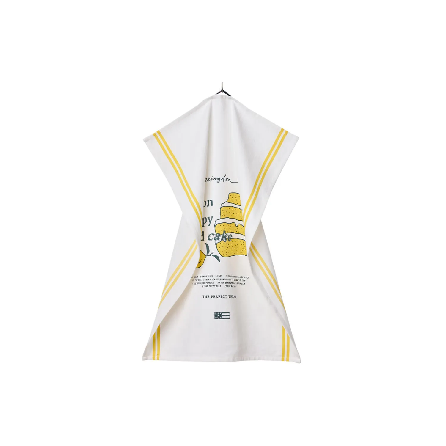 Lexington Køkkentekstiler * Lemon Poppy Organic Cotton Kitchen Towel, white/yellow