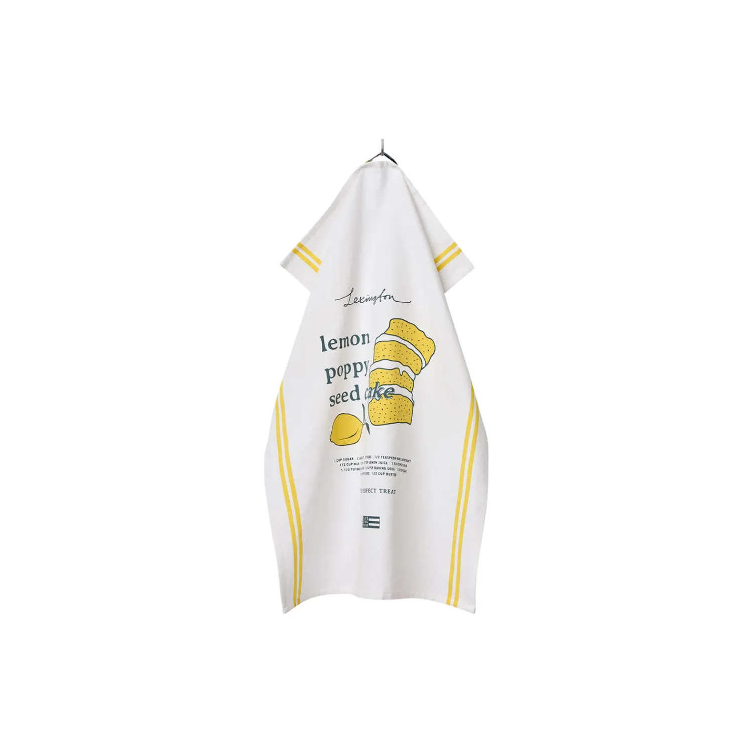 Lexington Køkkentekstiler * Lemon Poppy Organic Cotton Kitchen Towel, white/yellow