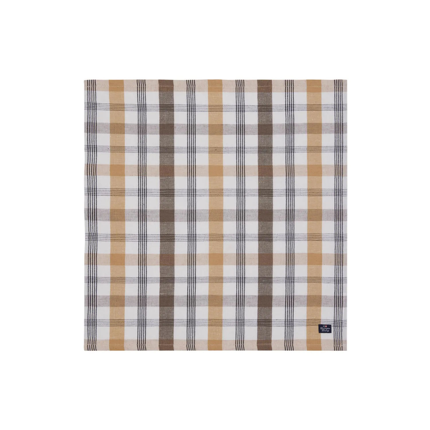 Lexington Bordtekstiler * Linen/Cotton Napkin, olive/white/stone