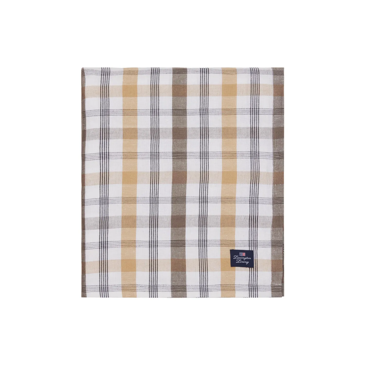 Lexington Bordtekstiler * Linen/Cotton Tablecloth, olive/white/stone