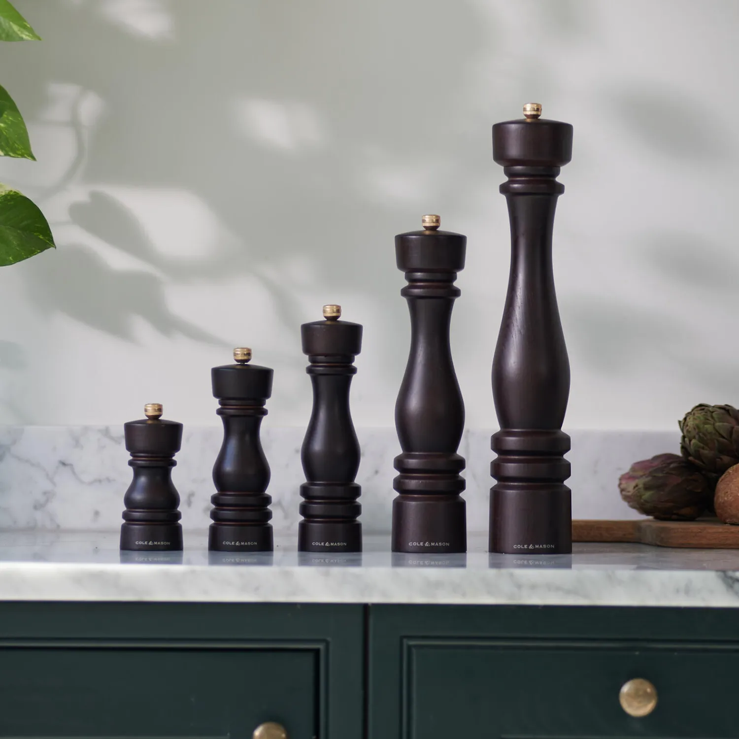 Cole & Mason Køkkenudstyr * London Salt and pepper set, mørk brun