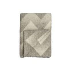 Røros Tweed Plaider-LYNILD Throw, grey/white