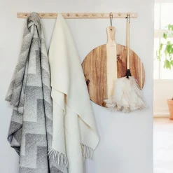Røros Tweed Plaider-LYNILD Throw, grey/white
