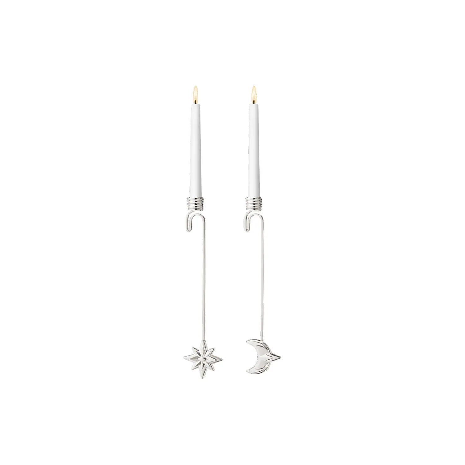 Georg Jensen Pynt * 2024 Lyseholdere stjerne & måne, sølv