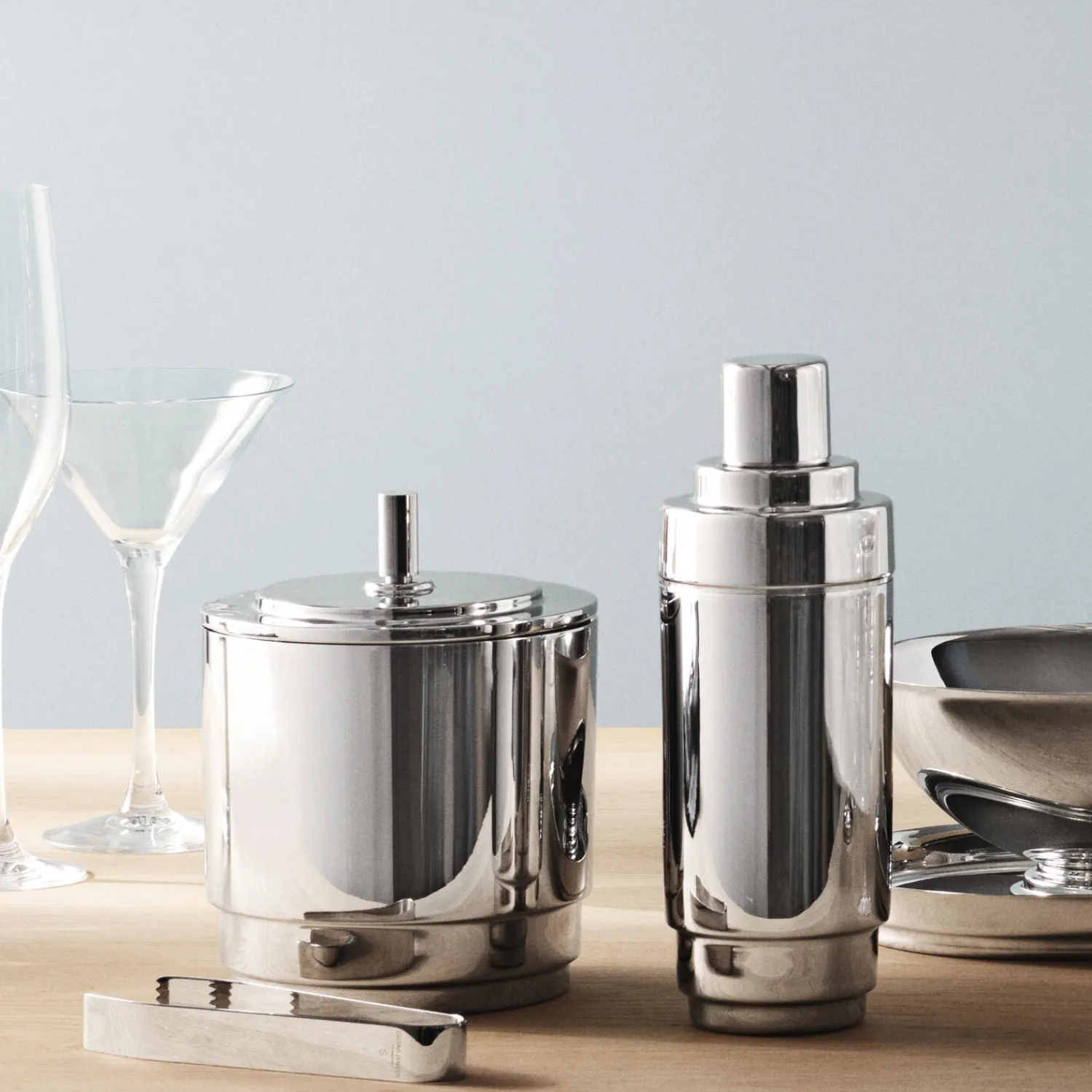 Georg Jensen Barudstyr * Manhattan isspand med tang