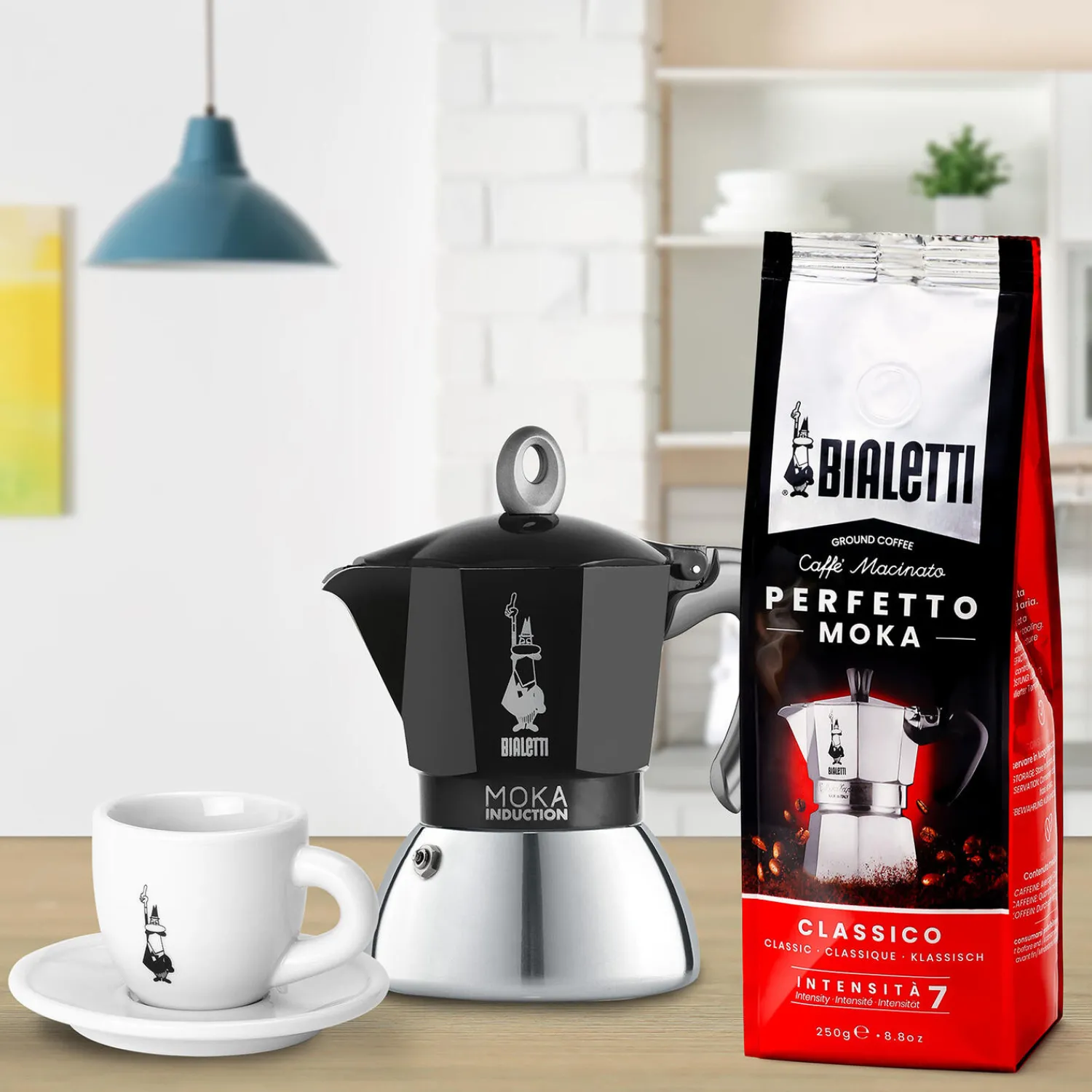 Bialetti Kaffe- & Teudstyr-Moka espressokande til induktion, 4 kopper