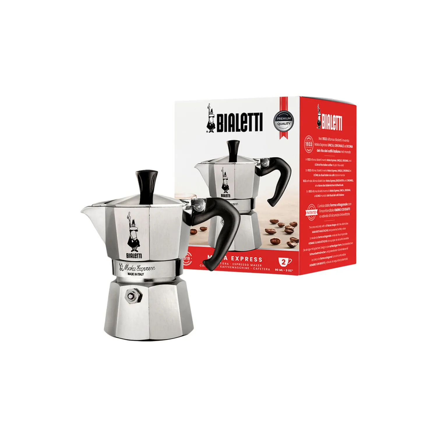 Bialetti Kaffe- & Teudstyr * Moka Express espressokande, 2 kopper