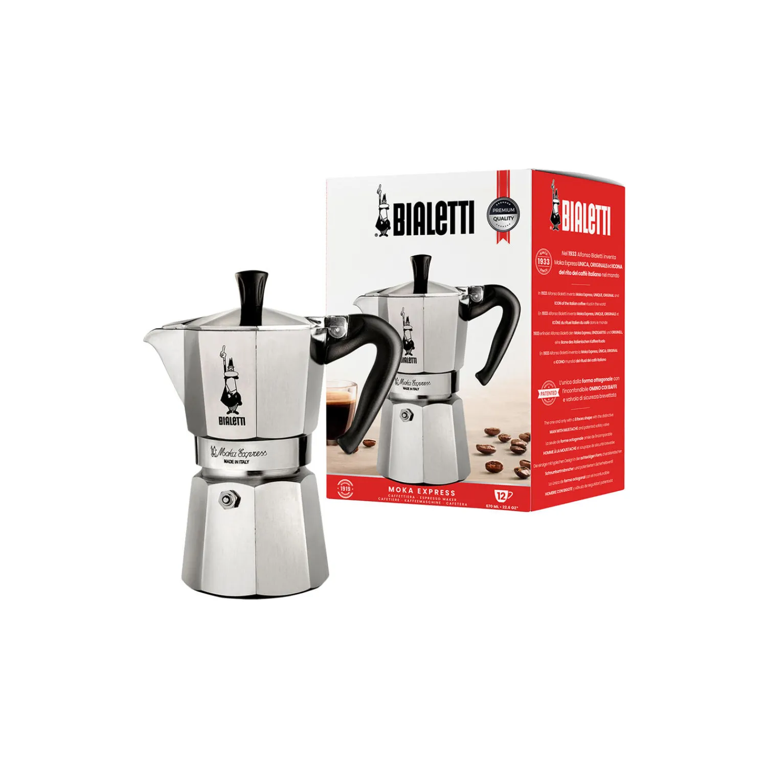 Bialetti Kaffe- & Teudstyr * Moka Express espressokande, 12 kopper