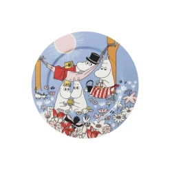 Moomin Arabia Skåle, Bakker & Fade * Mumi serveringsfad Familietid, blå