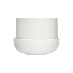 Iittala Botanik * Nappula urtepotte med underskål lille, hvid