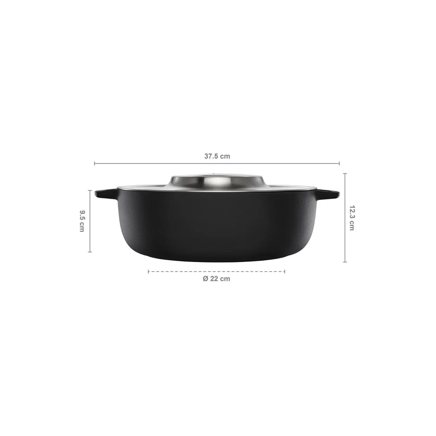 Fiskars Gryder & Pander * Norden Grill støbejernsgryde med låg Ø 30 cm