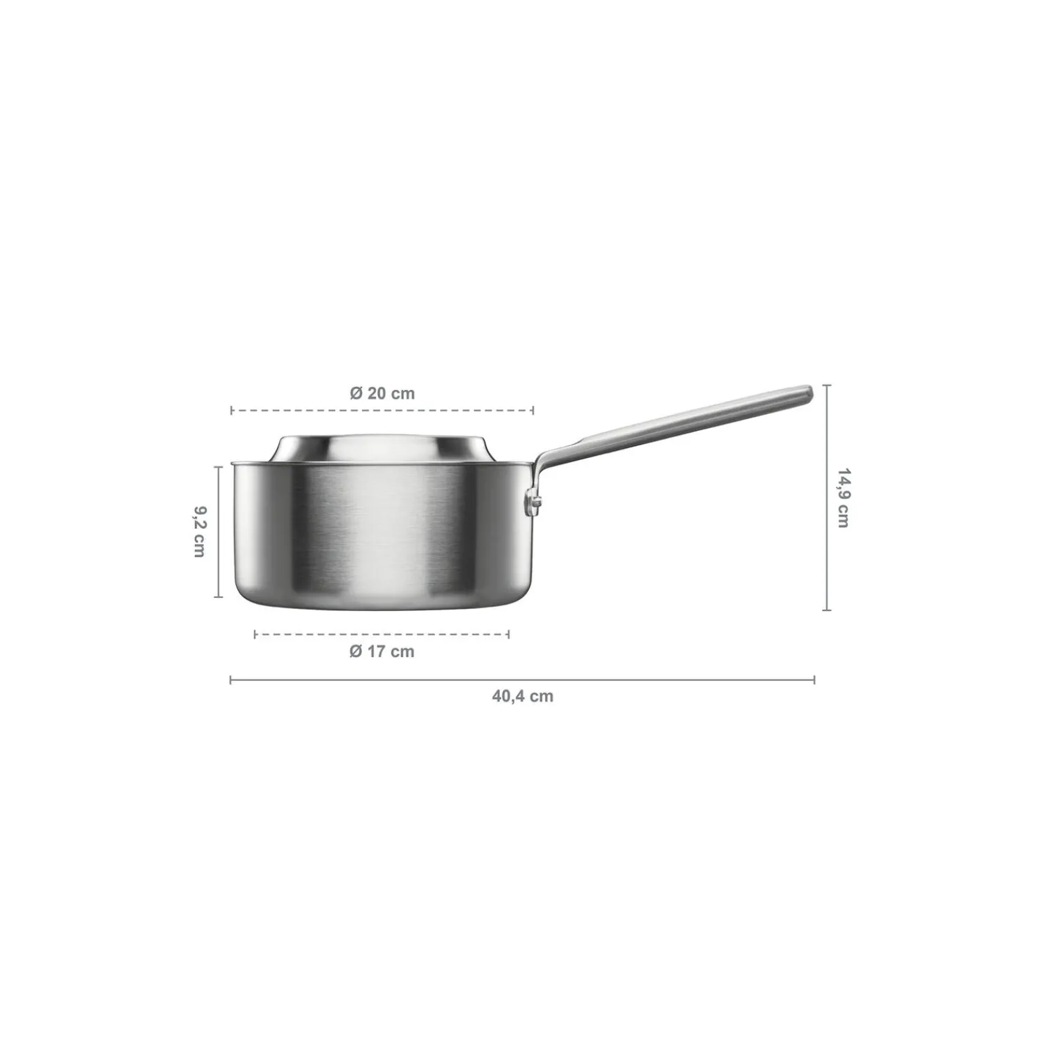 Fiskars Gryder & Pander * Norden Steel kasserolle med låg 2,5 L