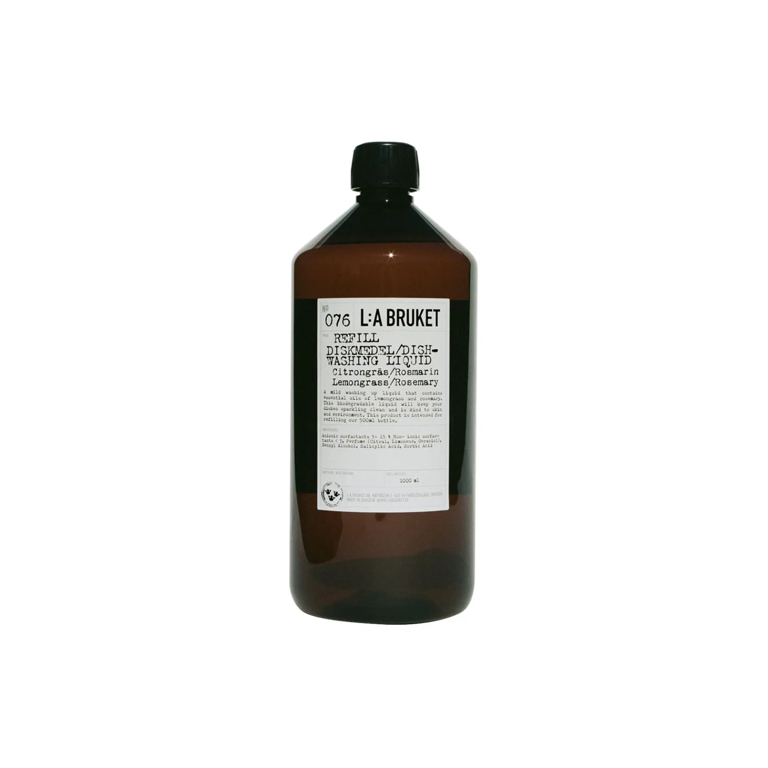 L:a Bruket Køkkenudstyr * No. 076 Refill Dishwashing Liquid, lemon grass/rosemary