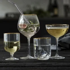 Lyngby Glas Glas-Palermo Gold cocktailglas 4 stk.