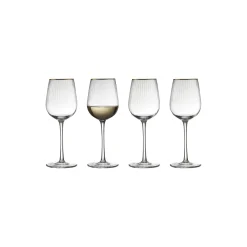 Lyngby Glas Glas-Palermo Gold hvidvinsglas 4 stk.