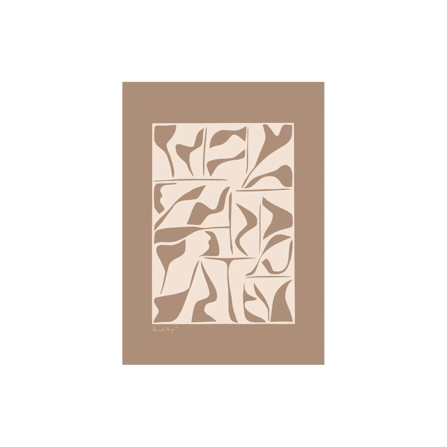 Peléton Plakater & Rammer * Papercut 02, brown