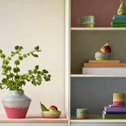 Kähler Figurer & Glaskunst-Poppery Pære med natsværmer figur, apple green/mint