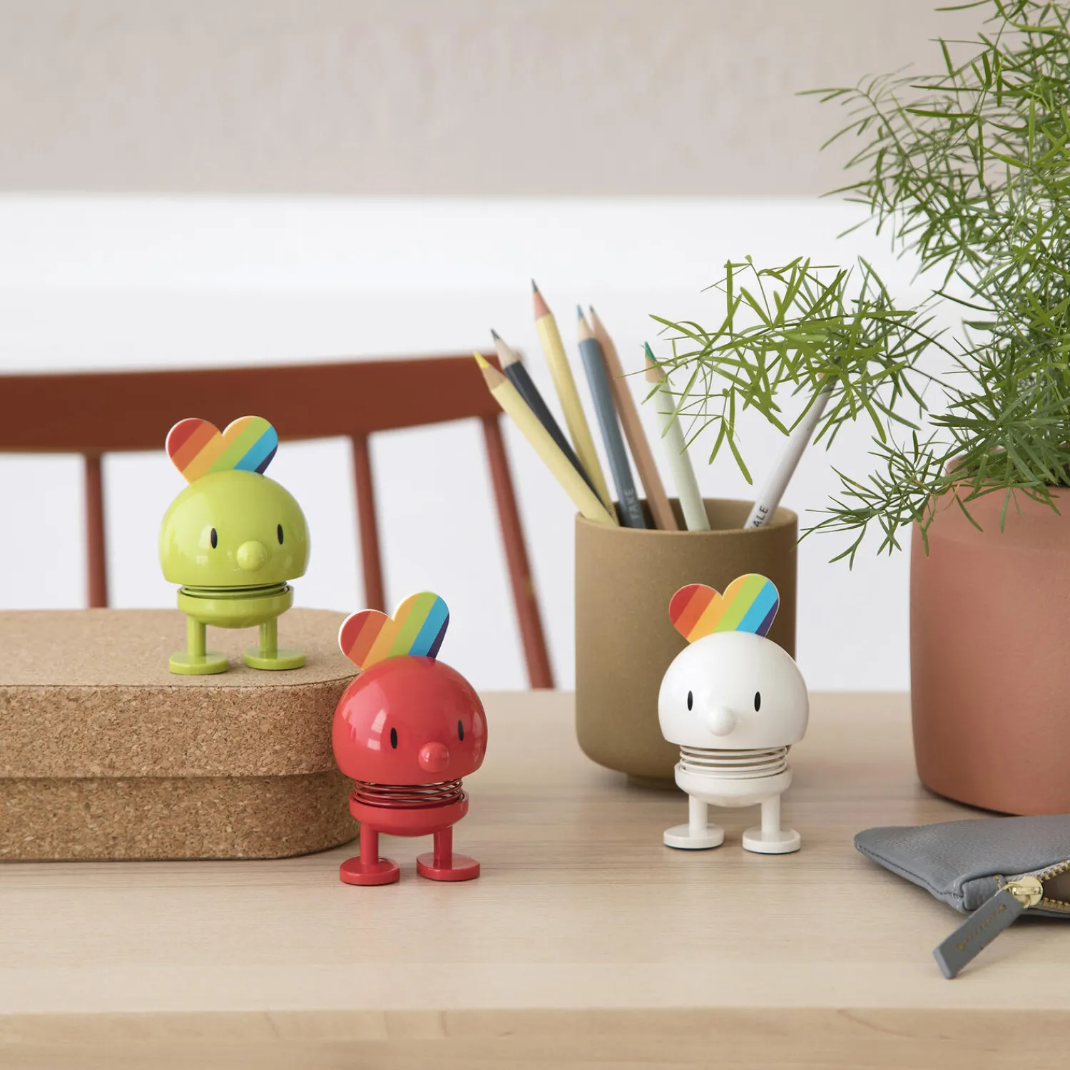 Hoptimist Figurer & Glaskunst-Rainbow, white