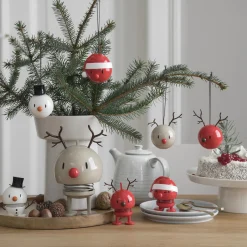 Hoptimist Figurer & Glaskunst-Reindeer Bumble, red