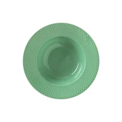 Lyngby Porcelæn Tallerkener * Rhombe Color dyb tallerken Ø 24,5 cm, grøn