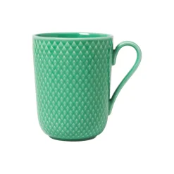 Lyngby Porcelæn Kopper & Krus * Rhombe Color krus med hank, grøn