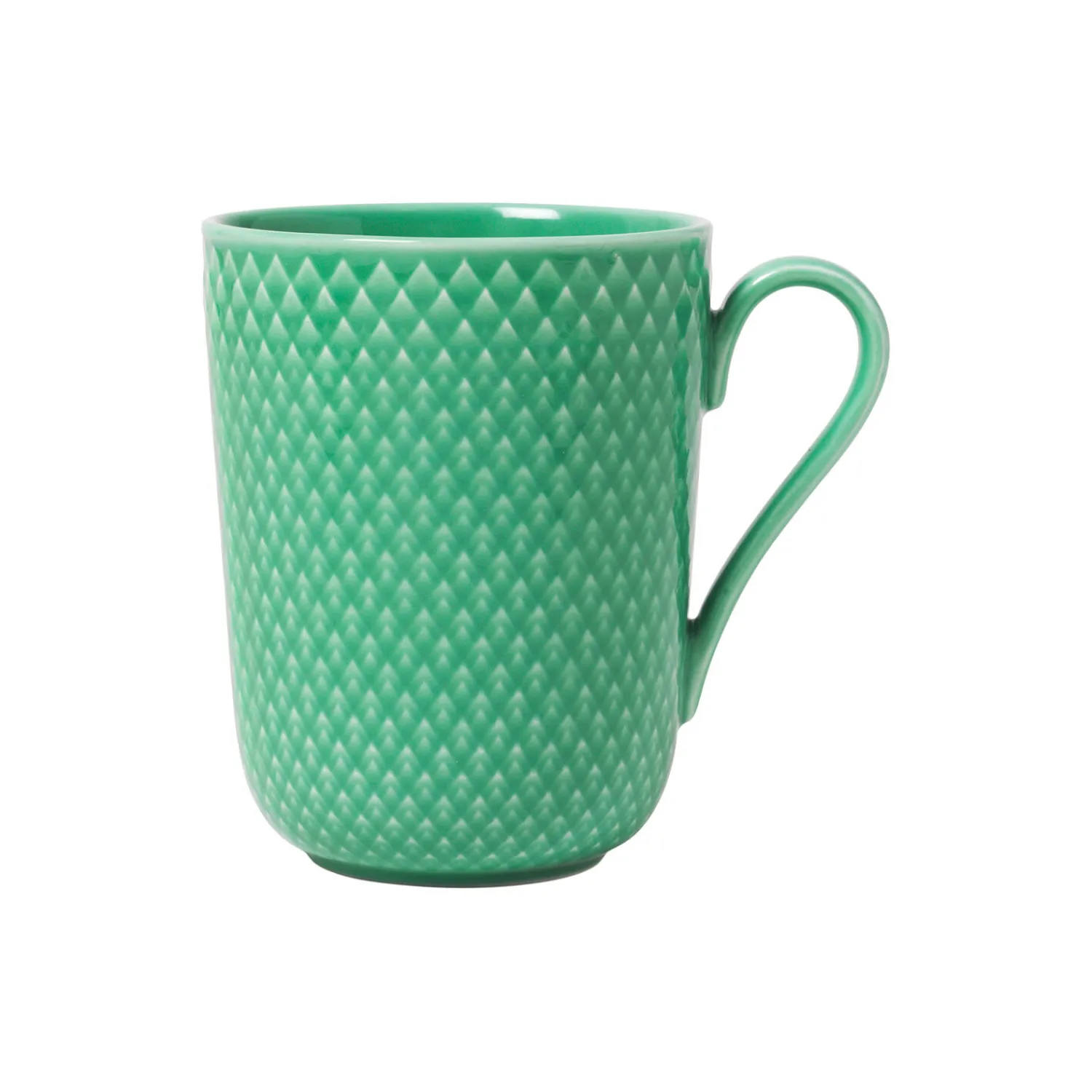 Lyngby Porcelæn Kopper & Krus * Rhombe Color krus med hank, grøn
