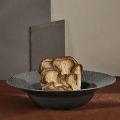 Lyngby Porcelæn Tallerkener-Rhombe Earth Dyb tallerken Ø 24.5 cm, slate