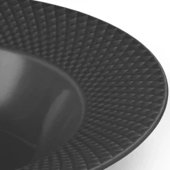 Lyngby Porcelæn Tallerkener-Rhombe Earth Dyb tallerken Ø 24.5 cm, slate