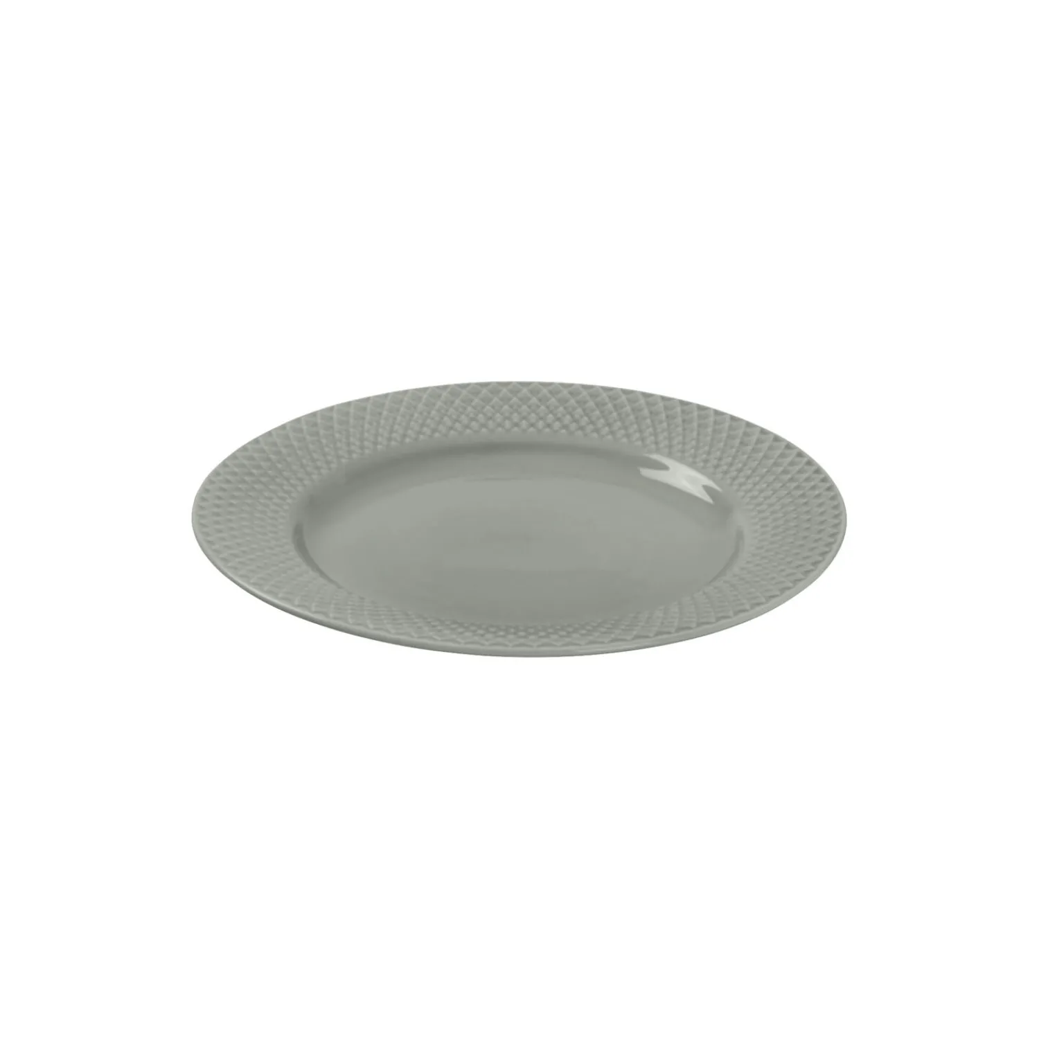 Lyngby Porcelæn Tallerkener * Rhombe Earth Frokosttallerken Ø 21 cm, moss