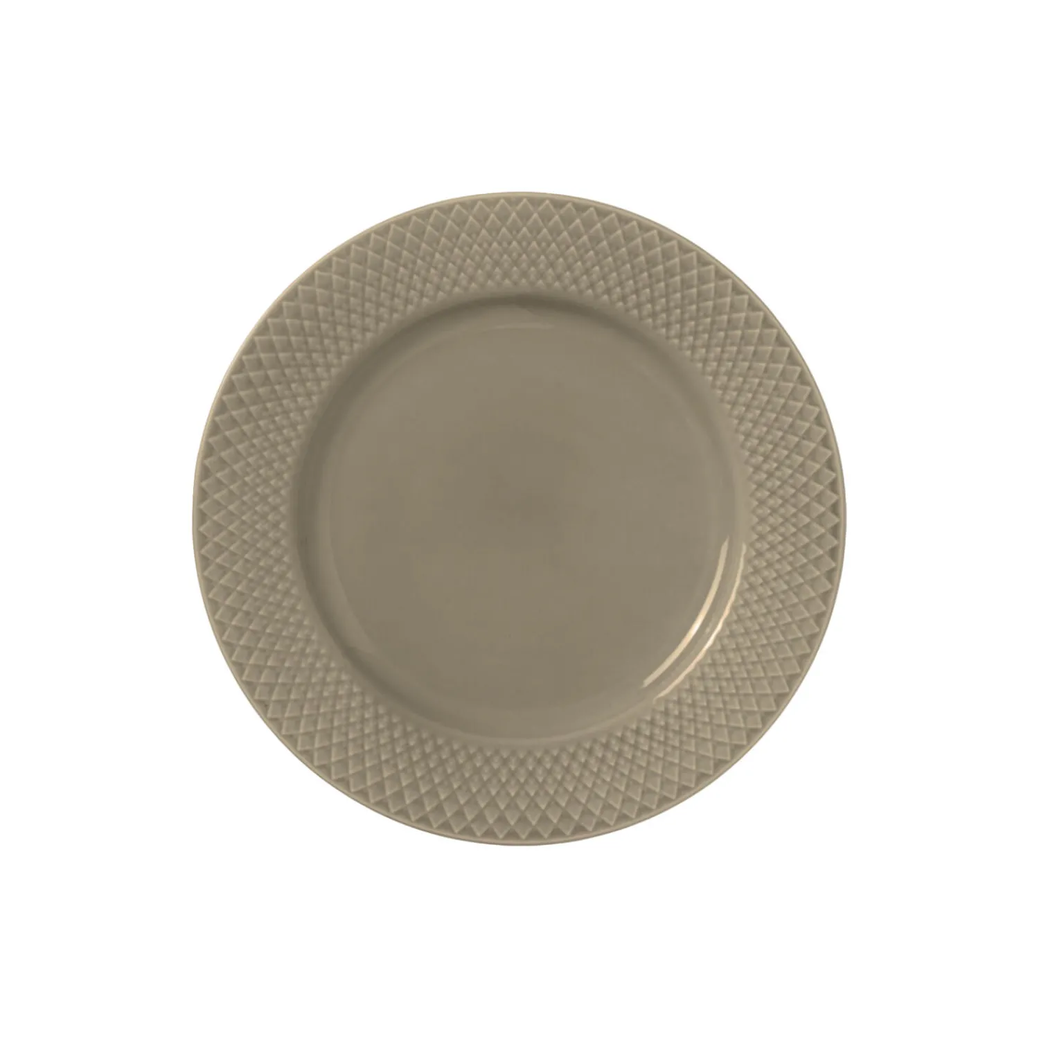 Lyngby Porcelæn Tallerkener * Rhombe Earth Frokosttallerken Ø 23 cm, clay