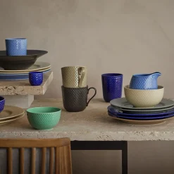 Lyngby Porcelæn Kopper & Krus-Rhombe Earth Krus med hank,