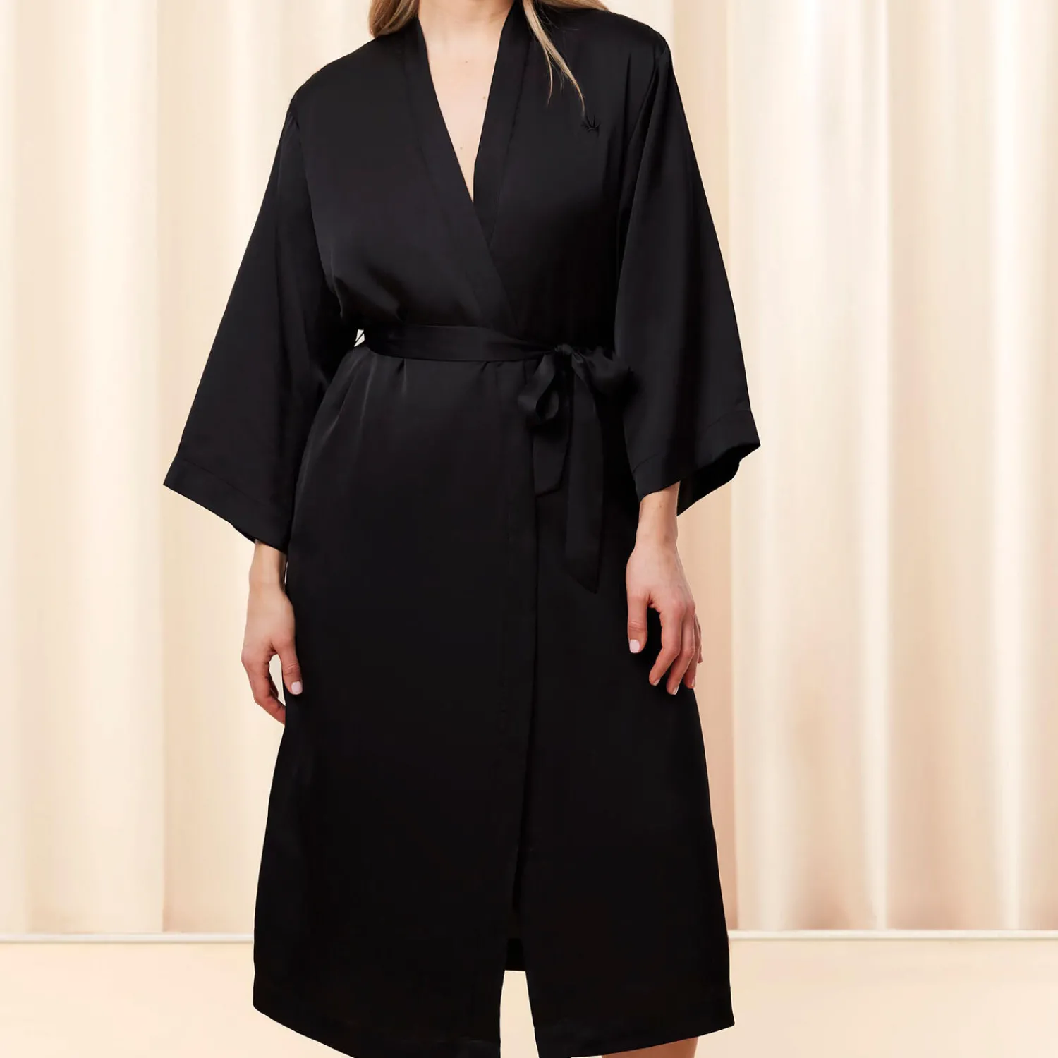 Dame Triumph Nattøj & Loungewear|Badekåber-Robes Satin Robe 01, black