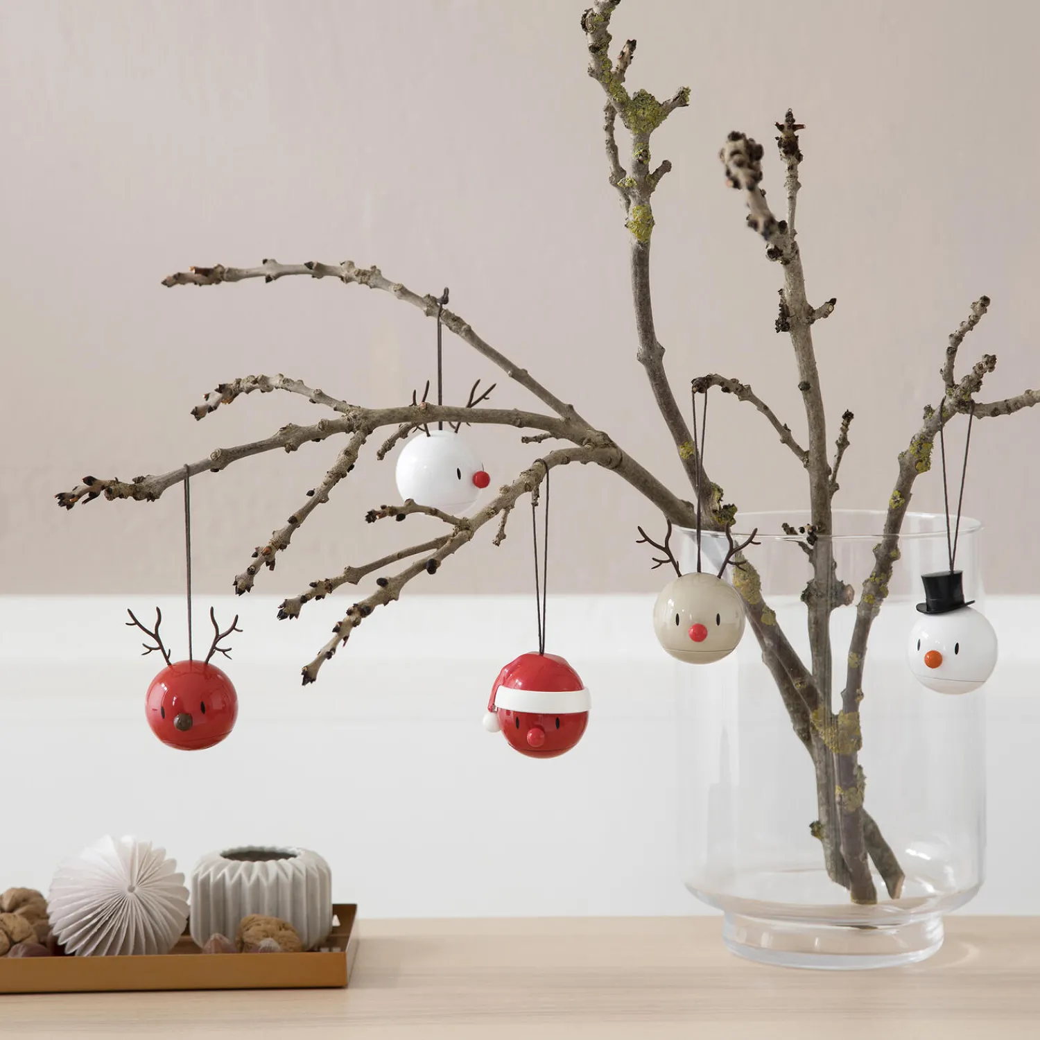 Hoptimist Pynt-Snowman Ornament 2 pcs, white