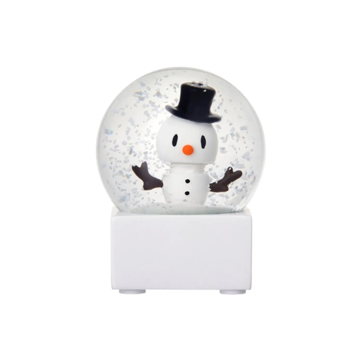 Hoptimist Pynt-Snowman Snow Globe, white