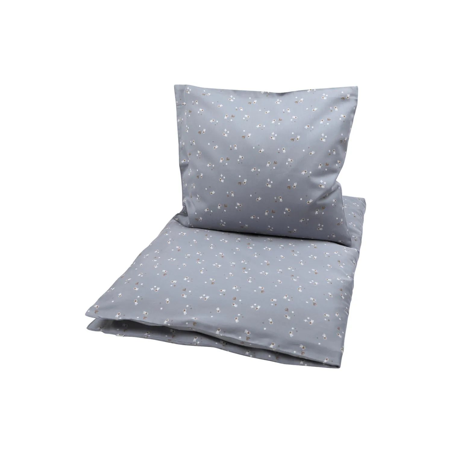 Børn Müsli by Green Cotton Soveudstyr|Sengetøj-STARS baby sengetøj, jasmin blue/balsam cream/walnut