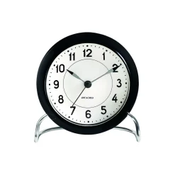 Arne Jacobsen Clocks Ure-Station bordur, sort