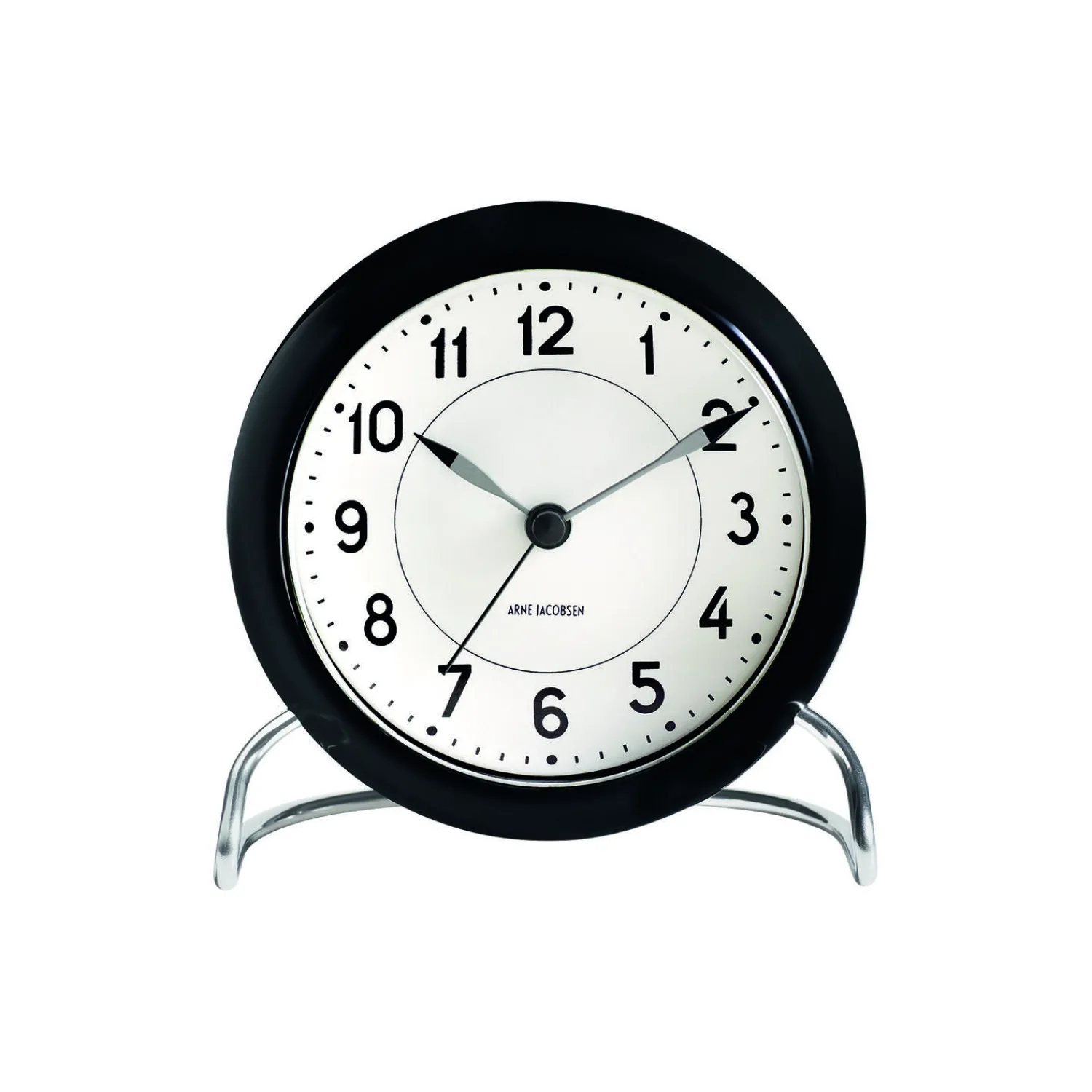 Arne Jacobsen Clocks Ure-Station bordur, sort