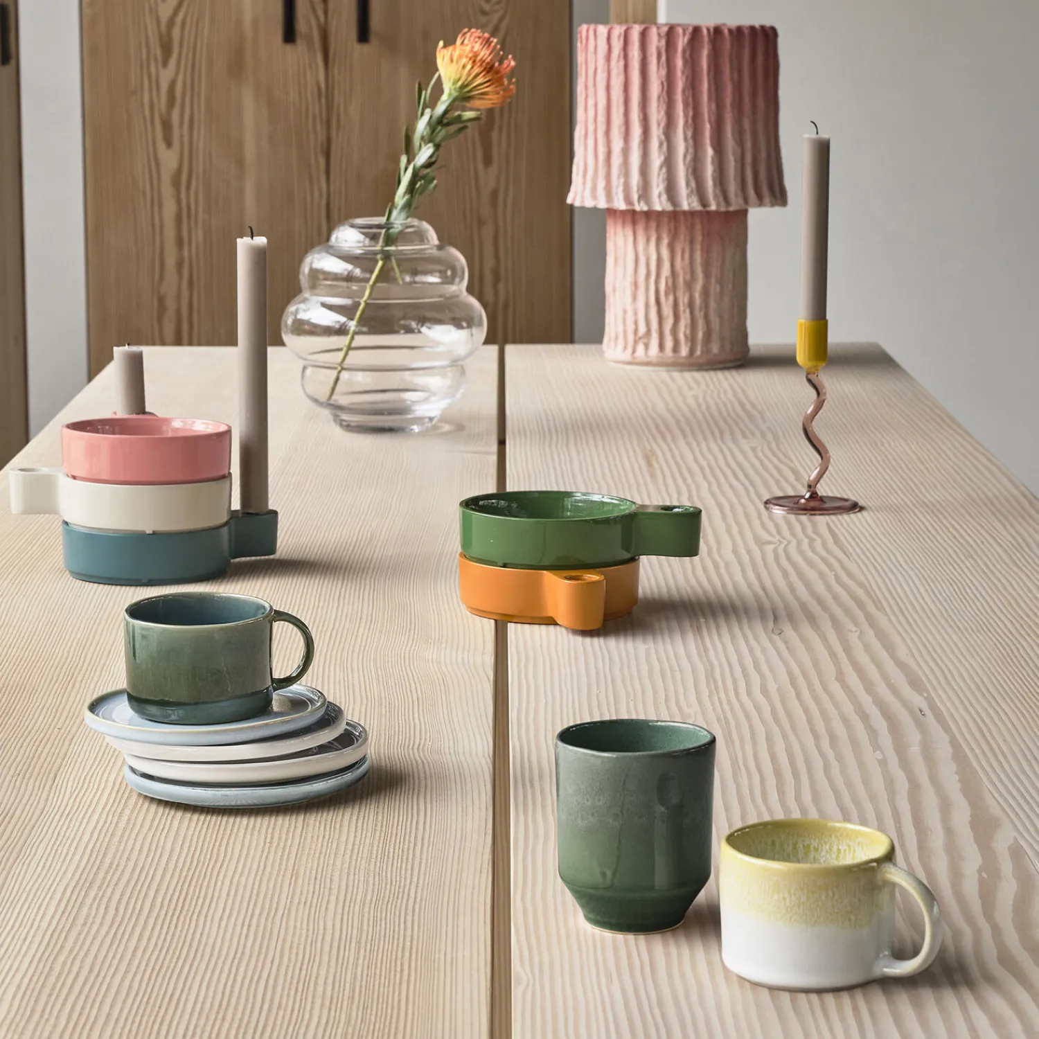 Villa Collection Kopper & Krus-Styles espressokop 2 stk., gul/creme