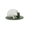 Dottir Nordic Design Figurer & Glaskunst-Sweet Stories Hedgehog lysestage, moss