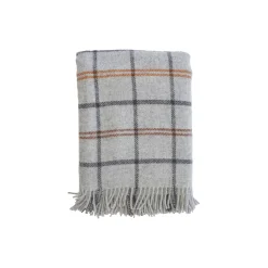 Klippan Yllefabrik Plaider * Tartan plaid, light grey