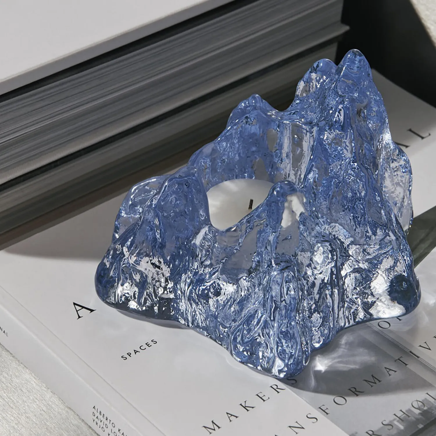 Kosta Boda Lysestager-The Rock Lysestage,